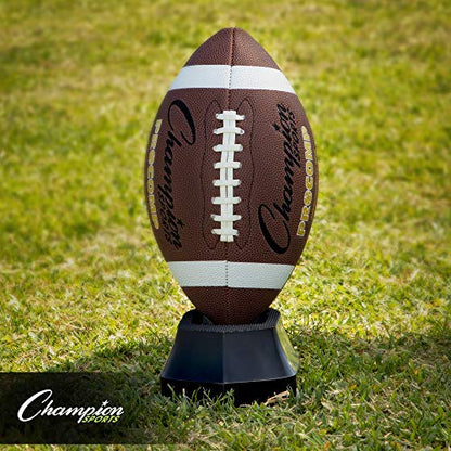 Champion Sports Football Kicking Tee – Heavy-Duty Kickoff Tee in Multiple Styles & Sizes - style: Kicking Tee & Block (2 Inch)