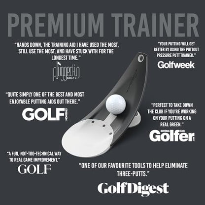 PuttOUT Premium Pressure Putt Trainer - Perfect Your Golf Putting - color: Stone