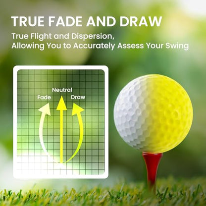 FINGER TEN Golf Practice Balls More Weight Real Ball Travel Value 12/24 Pack, 1/3 Distance of Regulation Golf Ball for Backyard Garden School, True Flight Feel Indoor Outdoor Use