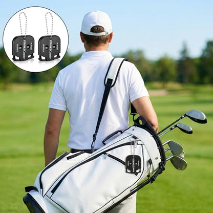 2 PCS Golf Counter Clicker, Portable Square Golf Clicker for 2 Players, Mini Score Keeper Stroke Counter with Hanging Rope for Sport Competitions, Games Scores