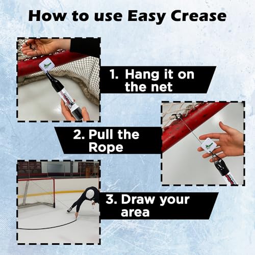The Hockey Marker: Precision Hockey Training Aid for Coaches & Goalies, Ice-Safe Alignment Guide with Crease Protractor, Professional Black Marker for Regulation Goalie Crease Setup