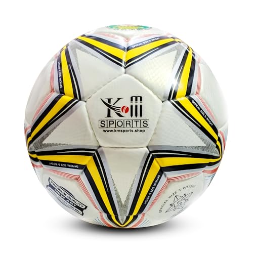 Soccer Ball Size 5 | Premium Match & Training Ball for Adults & Kids | Durable Synthetic Leather | World Cup Design | Grass, Turf, Indoor