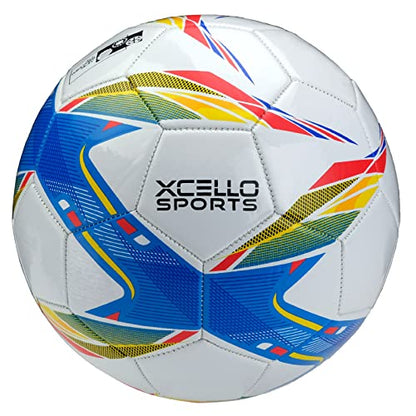 Xcello Sports Soccer Ball Size 4 Assorted Graphics with Pump (Pack of 12)