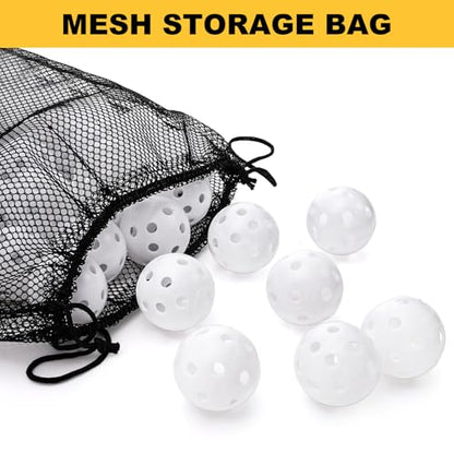 100 Pack Practice Golf Balls, Plastic Golf Training Balls 41mm Hollow Airflow Golf Balls for Driving Range, Swing Practice, Indoor Outdoor Use, White