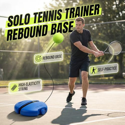HISKI Tennis Balls Training Baseboard, Tennis Rebounder with Weighted Base, Tennis Trainer Balls with String, Tennis Trainer Rebound Ball Set, Solo Practice Reaction Kit/Ball - color: Orange*1PC