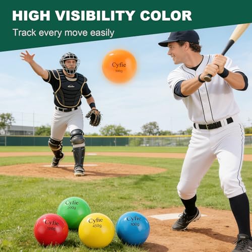 Cyfie Weighted Baseballs for Hitting Training, Heavy Balls for Batting Practice, Weighted Softballs for Strength & Swing Speed Training, Baseball Training Equipment for Players & Coaches