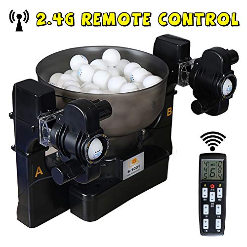 Advanced Double Head Ping Pong Machine Tabele Tennis Robot Machine Upgarde 9 Different Spin Balls Ping Pong Trainer for Training