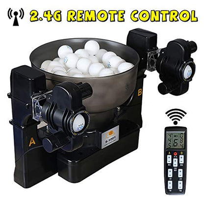 Advanced Double Head Ping Pong Machine Tabele Tennis Robot Machine Upgarde 9 Different Spin Balls Ping Pong Trainer for Training