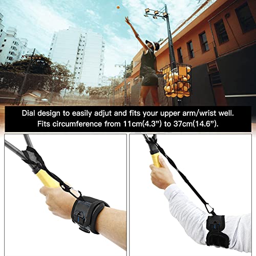 Tennis Swing Wrist Training Aid, Tennis Shot Angle Corrector, Tennis Swing Correct Exerciser, Tennis Arm Strap Training Wrist Band Tennis Training Aid Black