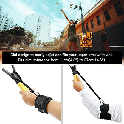 Tennis Swing Wrist Training Aid, Tennis Shot Angle Corrector, Tennis Swing Correct Exerciser, Tennis Arm Strap Training Wrist Band Tennis Training Aid Black
