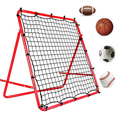 Foldable 3.3 * 3.3FT Soccer Rebounder Net with Thickened Tube and Rope, Football Rebound Net, Kickback Soccer Trainer for Kids and Teenagers - Ball Rebounder Soccer Trainer for Indoor Outdoor