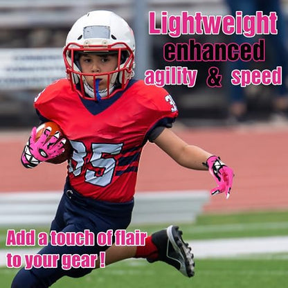 AIGEVTURE Youth Football Gloves Kids Receiver Gloves Sticky Football Gloves for Boys Girls - color: Pink, size: Youth XS