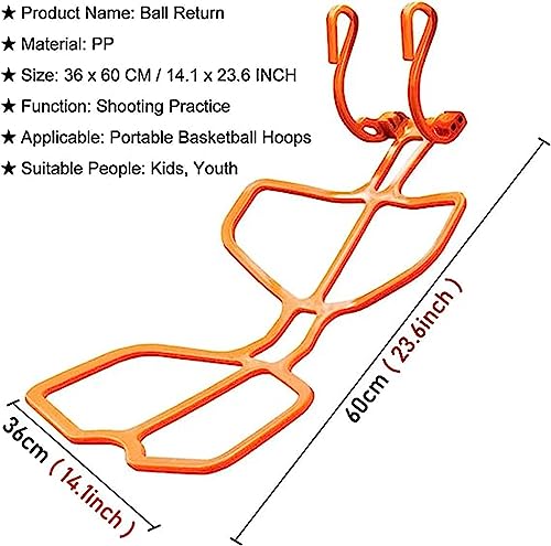 Basketball Hoop Returner Shot Return Apparatus Hook Ball for Kids Rebounder Shooting Training Aid Lightweight Trainer Outdoor Sport Attachment
