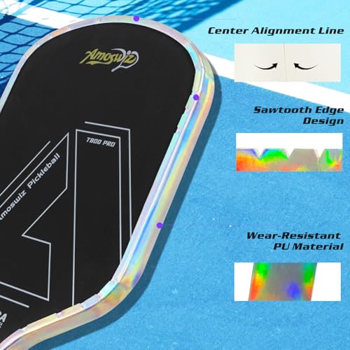 Pickleball Edge Guard Tape, Laser Silver Pickleball Protection Tapes 3 Pcs, 28MM Width Extra Long & Thickness, No Wrinkling Edge Guard for 13MM & 16MM & 20MM Thicknesse Paddles - color: Laser Silver, size: 28MM Width