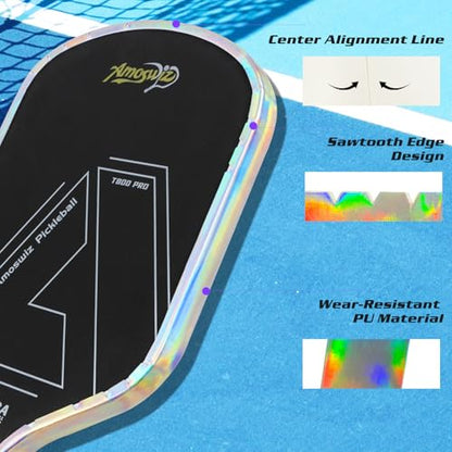Pickleball Edge Guard Tape, Laser Silver Pickleball Protection Tapes 3 Pcs, 28MM Width Extra Long & Thickness, No Wrinkling Edge Guard for 13MM & 16MM & 20MM Thicknesse Paddles - color: Laser Silver, size: 28MM Width