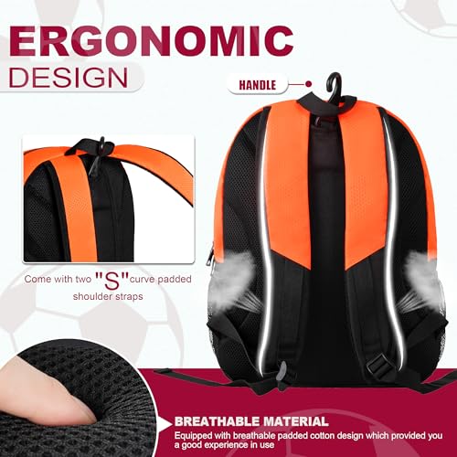 Himal Outdoors Soccer Bag-Backpack for Soccer,Backpack for Football & Volleyball & Handball,Sports Bag with Separate Cleat