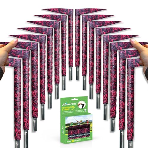 Alien Pros Golf Grip Wrapping Tapes - Innovative Golf Club Grip Solution - Enjoy a Fresh New Grip Feel in Less Than 1 Minute - style: 16-Pack Fire