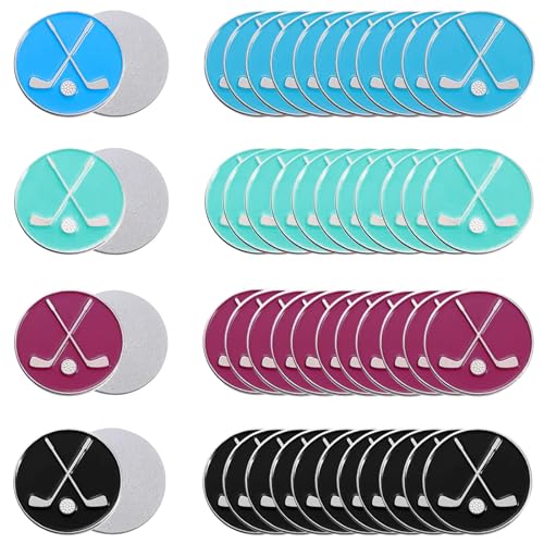 48 PCS Golf Ball Markers, Assorted Patterns – Golf Accessories for Hat Clips & Divot Tools | Gift & Partner Accessories Set for Men, Women, Golfer