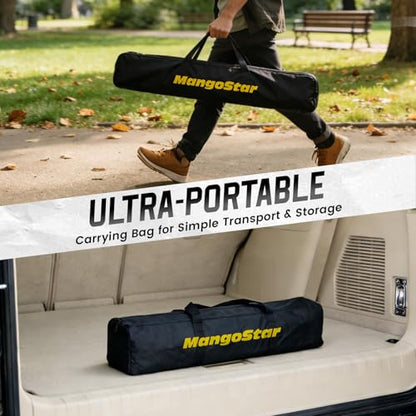 MangoStar Volleyball Net, 12FT Portable Volleyball Net for Backyard Beach, Adjustable Height, Freestanding Volleyball Net with Carry Bag for Indoor&Outdoor, Professional Net for Hitting&Serving