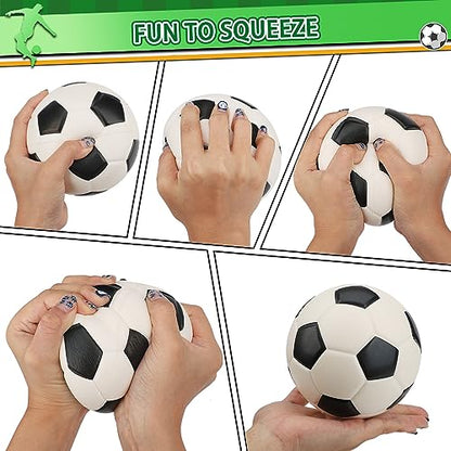5 Inch Foam Mini Soccer Balls for Indoor Mini Soccer Hoops, Soft Squishy Soocer for Soccer Game Sets | Swimming Pool Balls Beach Balls Great Sport Gift for Adults & Kids Sensory Stress Balls 3 Pack