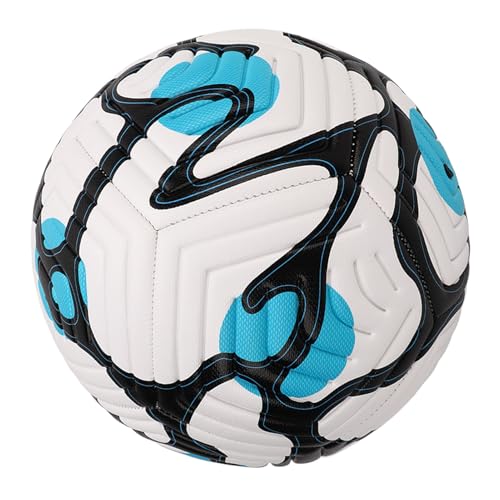 Soccer Indentation Adult Training SoccerStandard English Football for Soccer Games and Practice - ，High Elasticity - color: Blue
