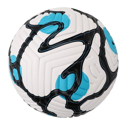 Soccer Indentation Adult Training SoccerStandard English Football for Soccer Games and Practice - ，High Elasticity - color: Blue