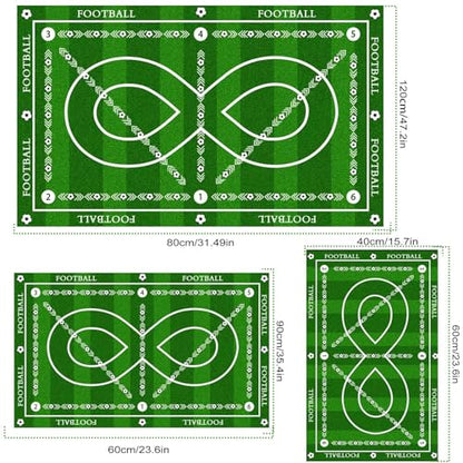 Different Sizes Soccer Training Mat with 8 Design, Non Slip Agility and Dribbling Mat for Ball Control Drills, Portable Indoor Outdoor Use - size: Large