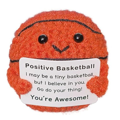 Funny Crochet Mini Basketball Gift for Basketball Lovers,Birthday Gifts for Men Women Basketballs Players Emotional Support Crochet - color: Basketball