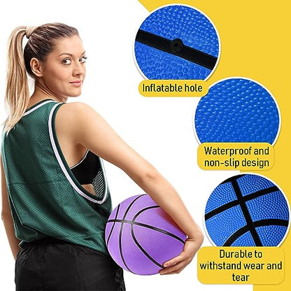 Jerify 12 Pack Official Size Rubber Basketballs for Kids Child Junior Youth Indoor Outdoor Sports Basket Balls with Pump Back to School Student Gifts Operation Christmas Bulk Items - size: Size 6, 28.5"