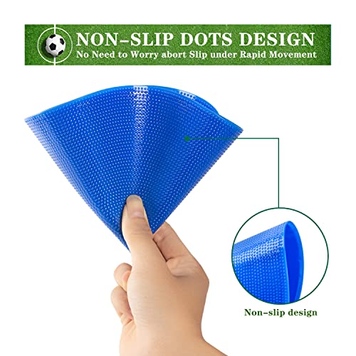 Spot Markers 4.72 Inch 9 Inch Non Slip Rubber Floor Markers Flat Field Cones Poly Dots for Soccer Basketball Sports Speed Agility Training and Drills - style: 9inch 6pcs
