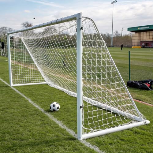Soccer Goal, Soccer Net 6x4 ft for Backyard, Portable Training Equipment, Heavy Duty White Outdoor Football Goal, Replacement Netting Target, Kids Practice Reusable Net