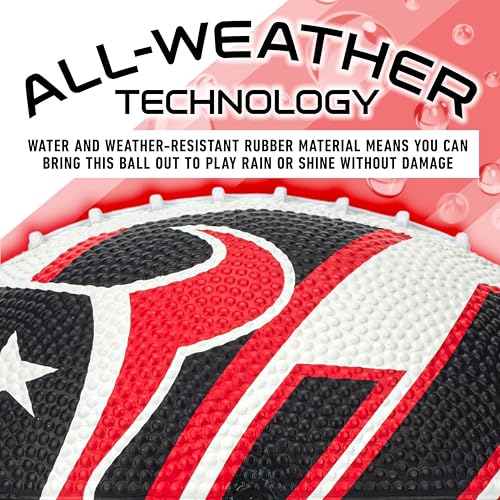 Franklin Sports NFL Team Footballs - Rubber Youth Mini Balls for All Teams - Kids 8.5" Football + Air Pump Sets - Official NFL Licensed - style: Houston Texans