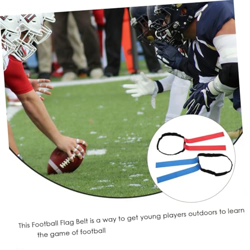 Homoyoyo Flag Football Waist Belt Set with Tear-away Rugby Flags Sturdy Hook and Loop Football Belt for Youth Games