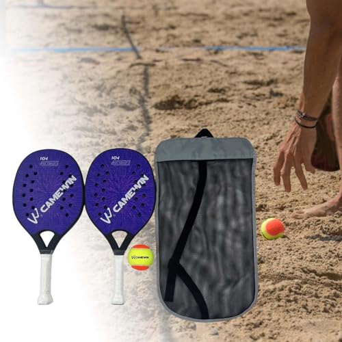 kowaku 2Pcs Beach Tennis Rackets, Beach Tennis Racquet, Portable Lightweight Beach Tennis Paddles with Bag for Playground Courtyard - color: Blue