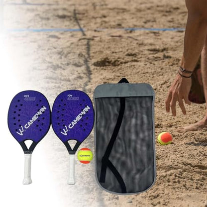 kowaku 2Pcs Beach Tennis Rackets, Beach Tennis Racquet, Portable Lightweight Beach Tennis Paddles with Bag for Playground Courtyard - color: Blue