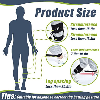 Wettarn Baseball Training Aid Softball Training Harness Baseball Practice Equipment for Stepping Out Leg Pulling Out Overstriding Lunging - color: Black