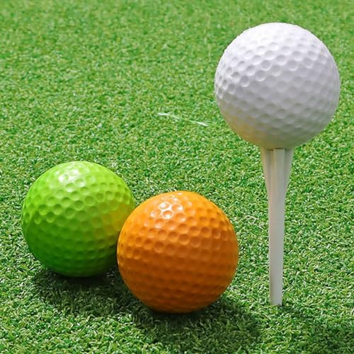 10Pcs Long Lasting Limited Flight Practice Golf Ball for Backyard Realistic Feel PU Practice Foams Flight Training - color: Black