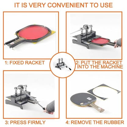 Manual Table Tennis Rubber Edge Cutter,Table Tennis Racket Rubber Cutting Tool Kit,Double Roller Bearing with 8mm Thickness Base Plate, Universal Mold for Pen-Hold and Horizontal Grips(25x25CM) - size: 25x25CM
