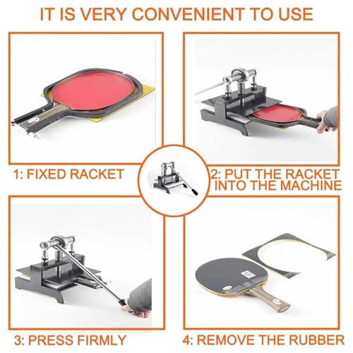 Table Tennis Racket Rubber Cutting Machine,Leather Die Cutting Machine,Double Roller Bearing Manual Press Ping-Pang Bat Rubber Edge Cutter Pasting Device,for Any Ping Pong Bats(20x20CM) - size: 20x20CM