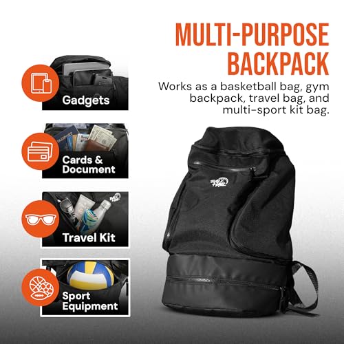 Basketball Bag Backpack with Shoe Compartment | Basketball Backpack Sports Bag | Large Basketball Accessories Backpack