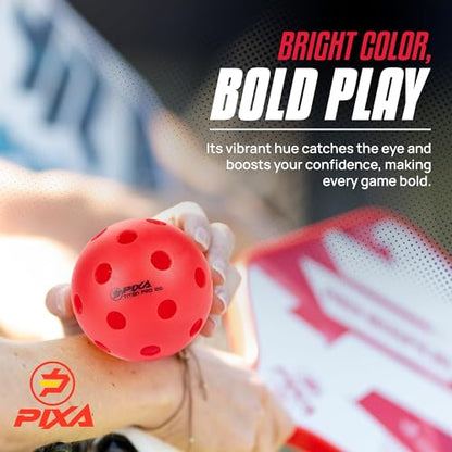 PIXA Titan Pro 26 Indoor Pickleball - USAPA Approved, Durable Indoor Pickleballs, Consistent Bounce, Smooth Flight, Ideal for Competitive Play- Packs of 3, 6, 12, 50