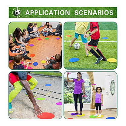 Spot Markers 4.72 Inch 9 Inch Non Slip Rubber Floor Markers Flat Field Cones Poly Dots for Soccer Basketball Sports Speed Agility Training and Drills - style: 9inch 30pcs