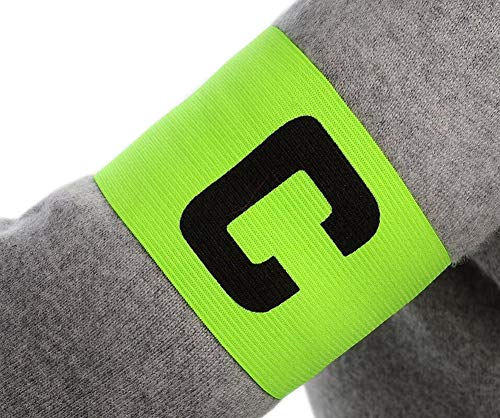 6 Pieces Elastic Soccer Captain Armband Adjustable Football Basketball Player Bands for Adult Youth - color: Red