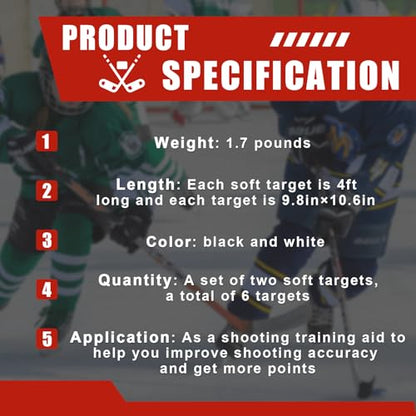 Outus 8 Pcs Hockey Shooting Net Targets for Hockey and Lacrosse Training Aid Lacrosse Goal Targets Tool and Training Equipment for Adult Goalie Practice Shot Accuracy Improving