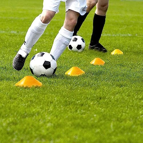 YEXEXINM Professional Agility Ladder Speed Training Equipment Set-20ft Agility Ladder,12 Soccer Cones, 4 Agility Hurdles, Running Parachute, Suitable for Soccer Football Basketball Training - color: yellow