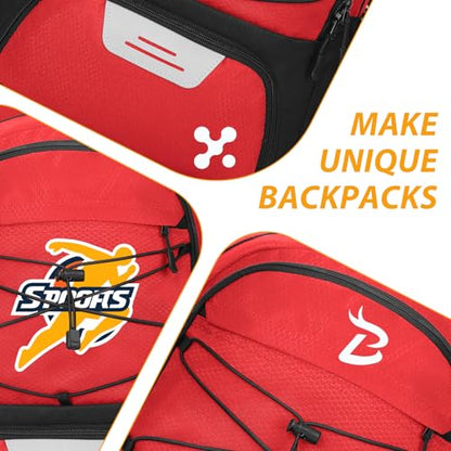 Goloni Soccer Backpack Bag with Separate Ball & Cleat Shoe Compartment,Sports Gym Backpack for Teen Girls Boys Men Women Kids - color: Red