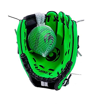 PHINIX Baseball Glove Tee Ball Mitts with Soft Ball for Kids Play & Training 8.5"-10" - color: Green, size: 10"Right Hand Throw