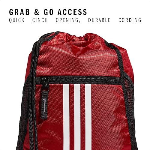 adidas Alliance Sackpack – Drawstring Backpack for Sports, Small Gym Bag - color: Team Power Red/2