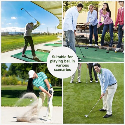 ATTRACTIVE 48-Inch Golf Alignment Sticks 2 Pack Collapsible Golf Practice Rods for Aiming, Putting,Golf Training Sticks with Clear Tube Case