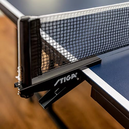STIGA Premium Clipper Regulation Table Tennis Net and Post Sets - Easy Set Up and Spring Activated Clip ping Pong net Set